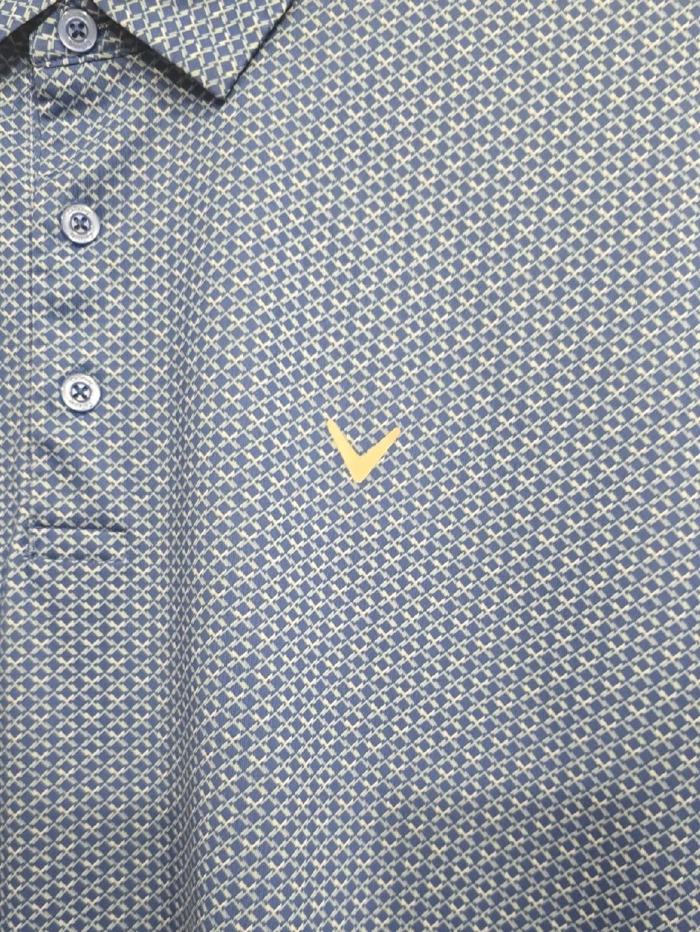 Callaway Opti-Dri Men's XXL Blue Polo Shirt Geometric - Picture 3 of 8